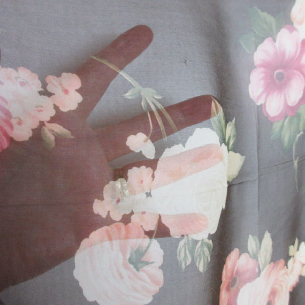 Echo Silk Scarf - Square Floral 2556