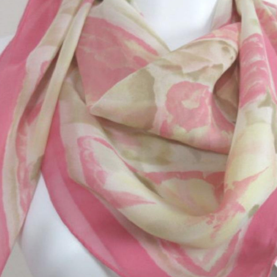 Talbots Silk Scarf - Square Floral 2594