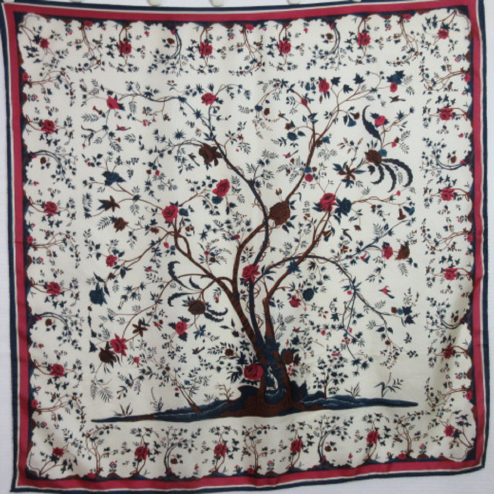 Smithsonian Institution Art Tree of Life Birds Silk Scarf - Square - 2606