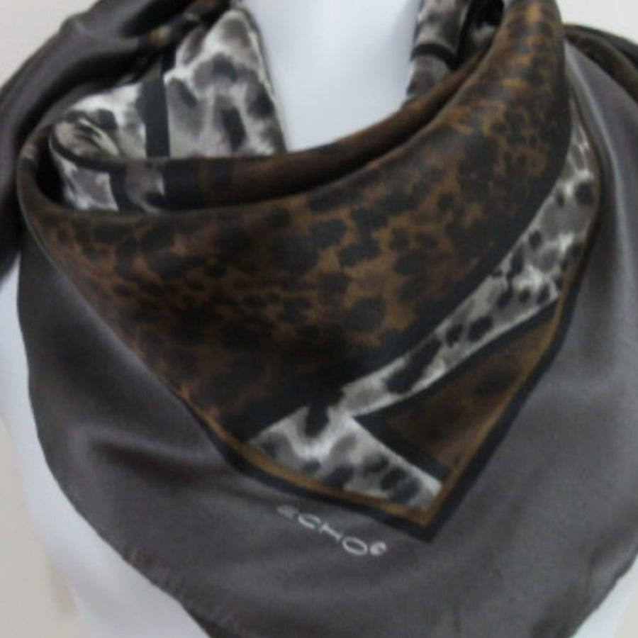Echo Animal Print Silk Scarf - Square 2610