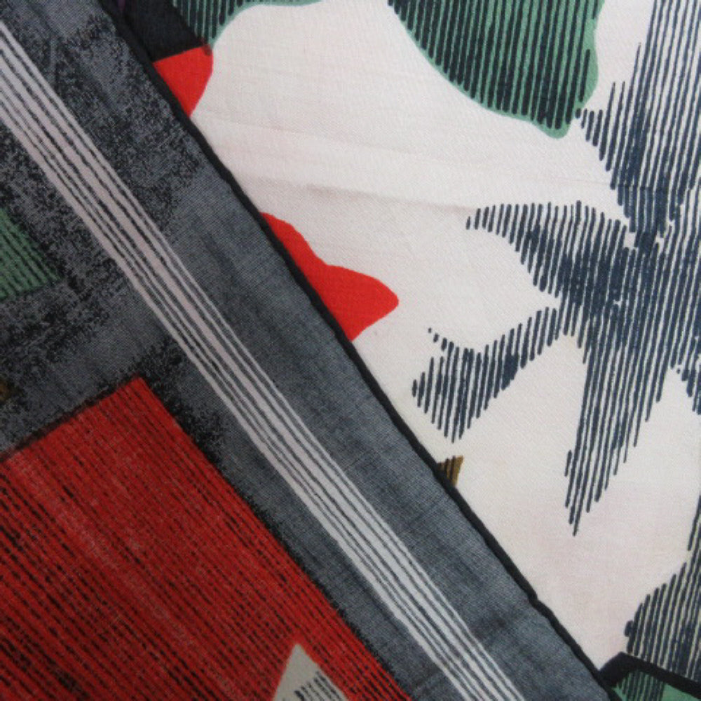 Thai Floral Silk Scarf - Square 2611