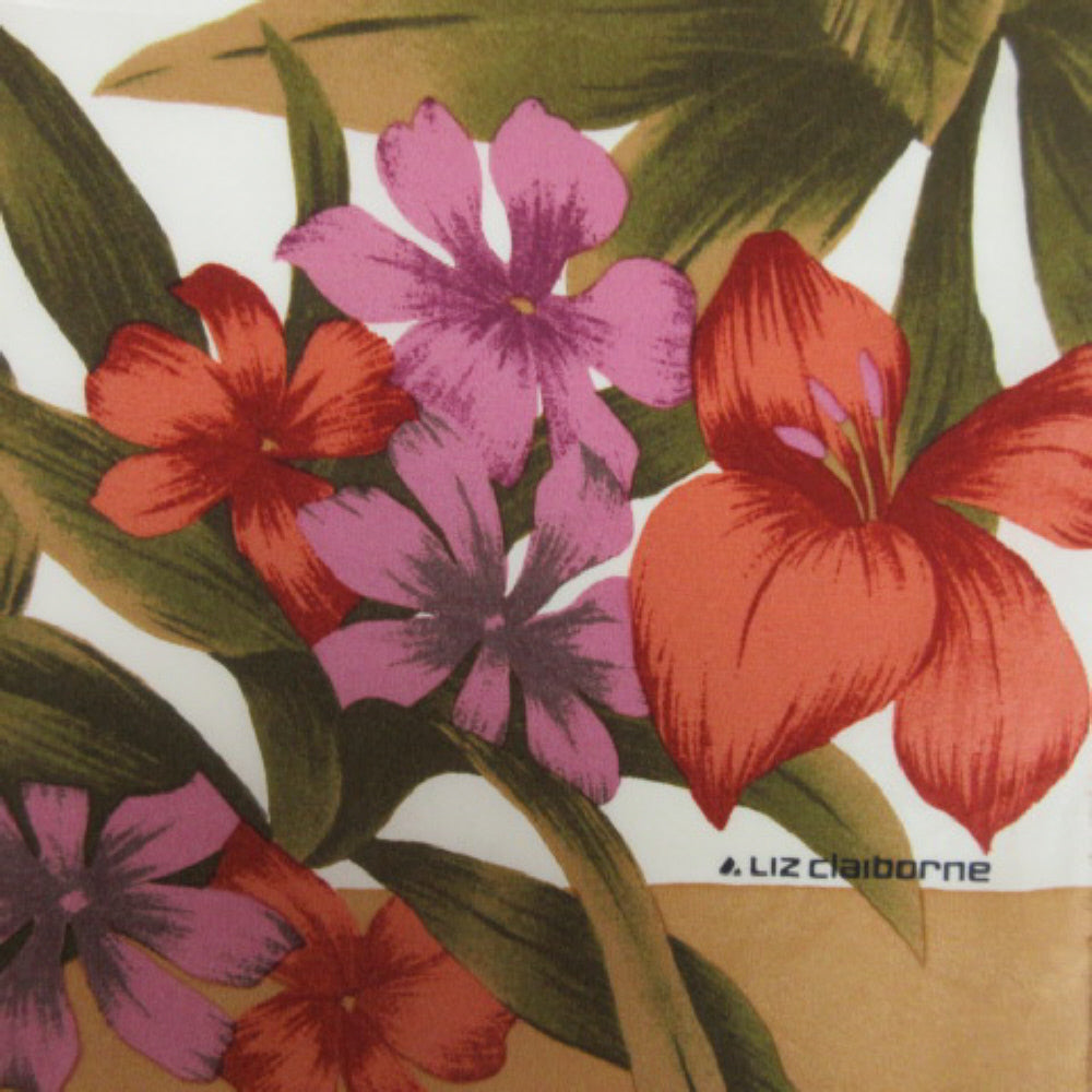Liz Claiborne Floral Silk Scarf - Long 2634