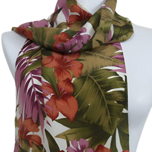 Liz Claiborne Floral Silk Scarf - Long 2634