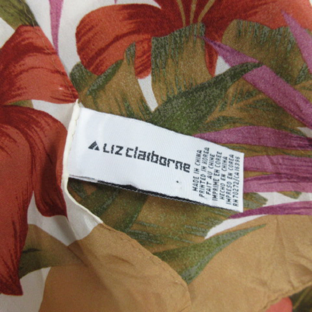 Liz Claiborne Floral Silk Scarf - Long 2634