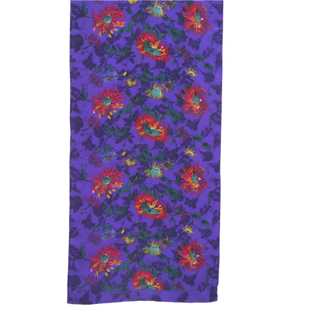 Ellen Tracy Floral Silk Scarf - Long 2642