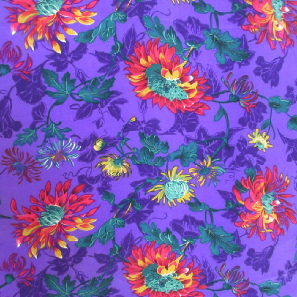 Ellen Tracy Floral Silk Scarf - Long 2642
