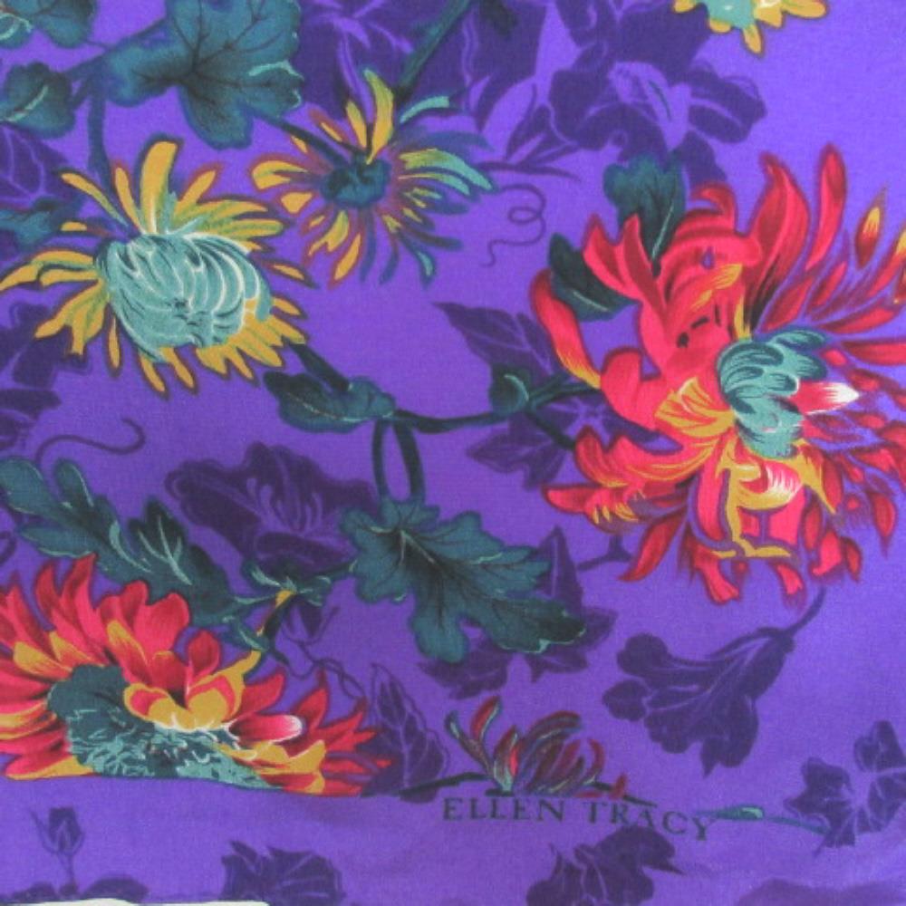 Ellen Tracy Floral Silk Scarf - Long 2642