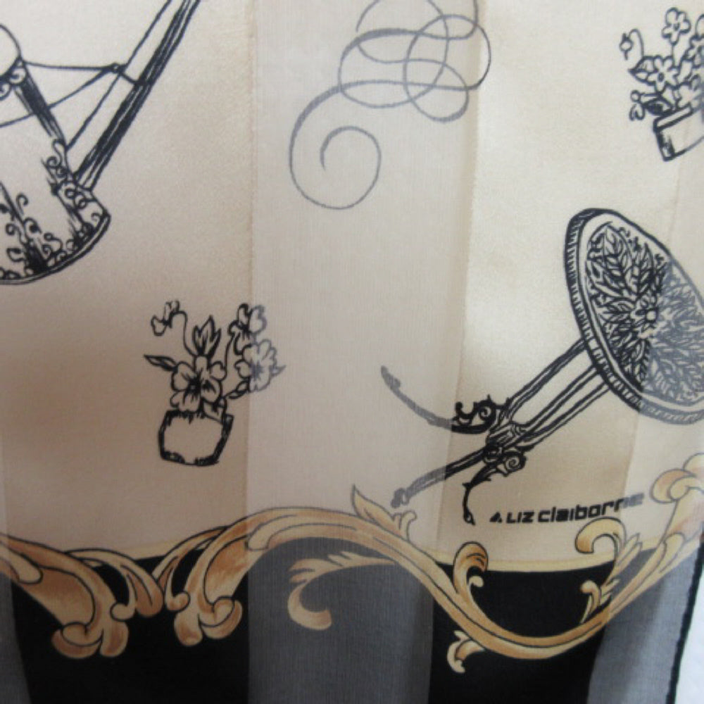 Liz Claiborne Victorian Theme Silk Scarf - Long 2646