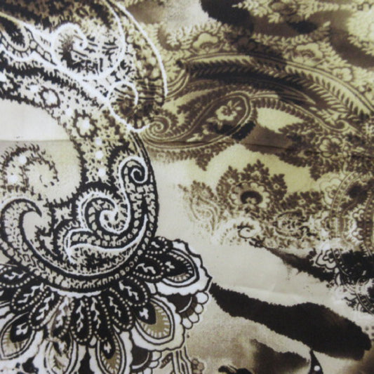 Adrienne Landau Animal Print Paisley Silk Scarf - Long - 2659