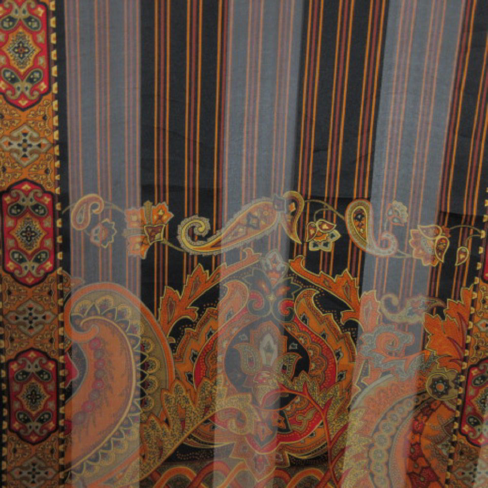 Ellen Tracy Paisley Abstract Silk Scarf - Long – 2662