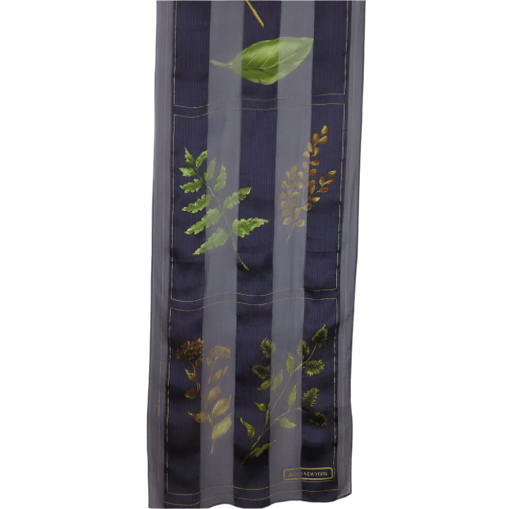 Jones New York Leaves Art Silk Scarf - Long 2664