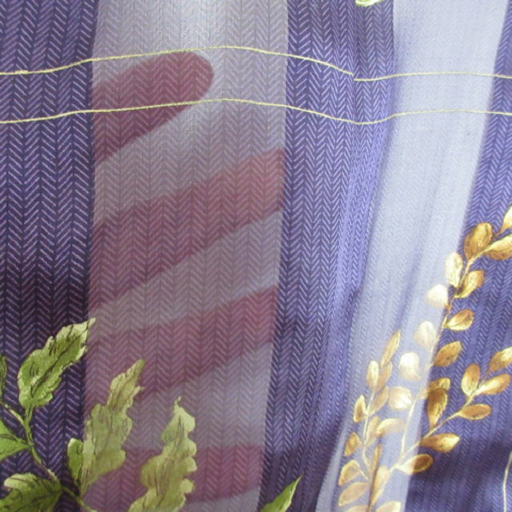 Jones New York Leaves Art Silk Scarf - Long 2664