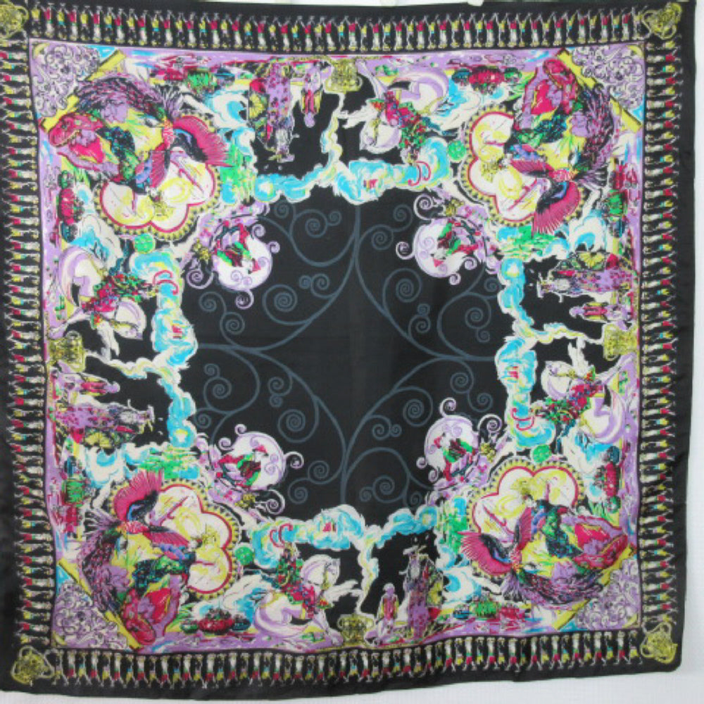 Art Asian Theme Silk Scarf - Square - 2707