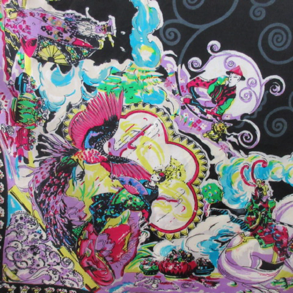 Art Asian Theme Silk Scarf - Square - 2707