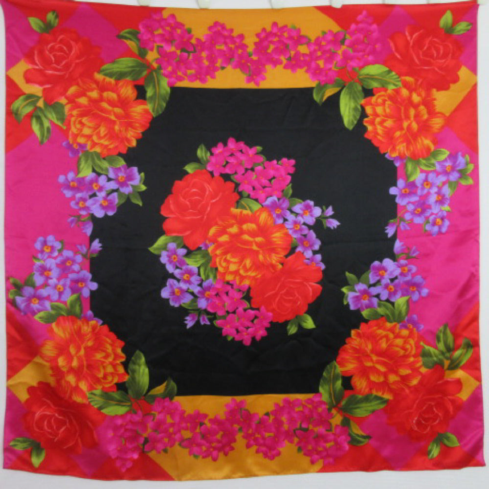 Liz Claiborne Floral Silk Scarf - Square 2729