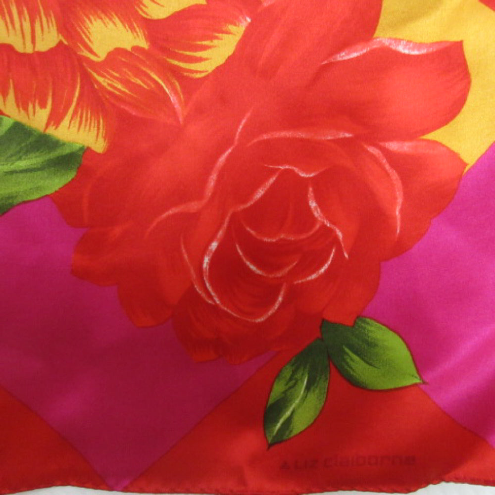 Liz Claiborne Floral Silk Scarf - Square 2729