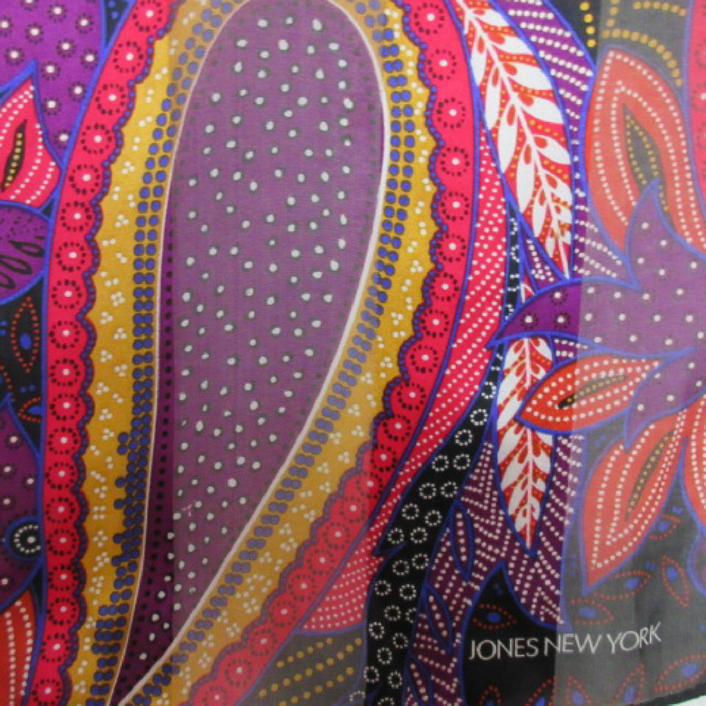 Jones New York Paisley Floral Silk Scarf - Long 2741