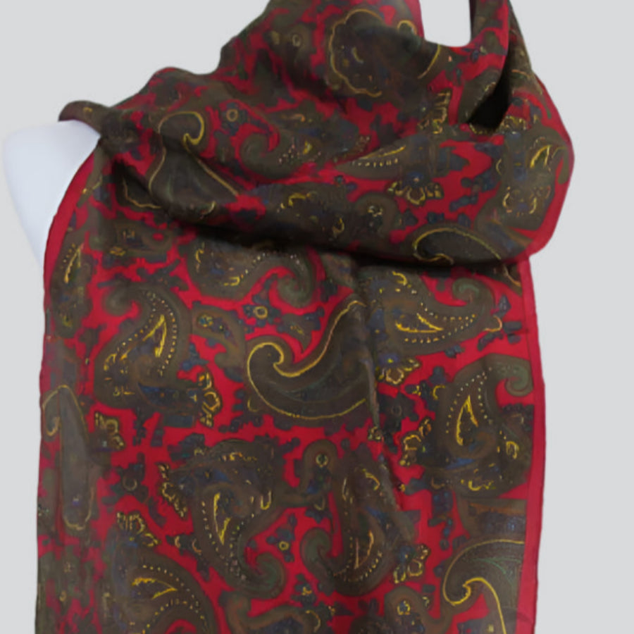 Echo Paisley Silk Scarf - Long 2783