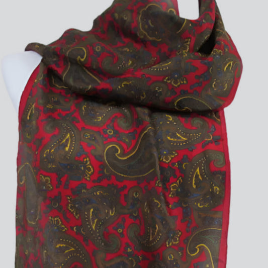 Echo Paisley Silk Scarf - Long 2783