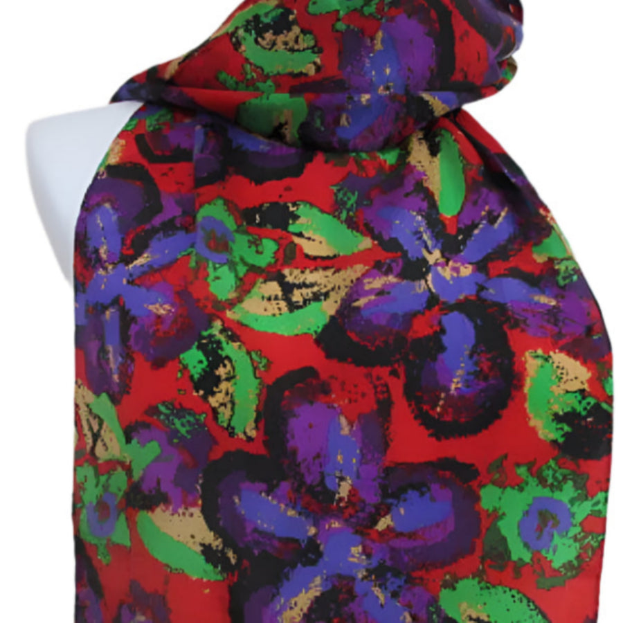 Echo Floral Silk Scarf - Long 2794
