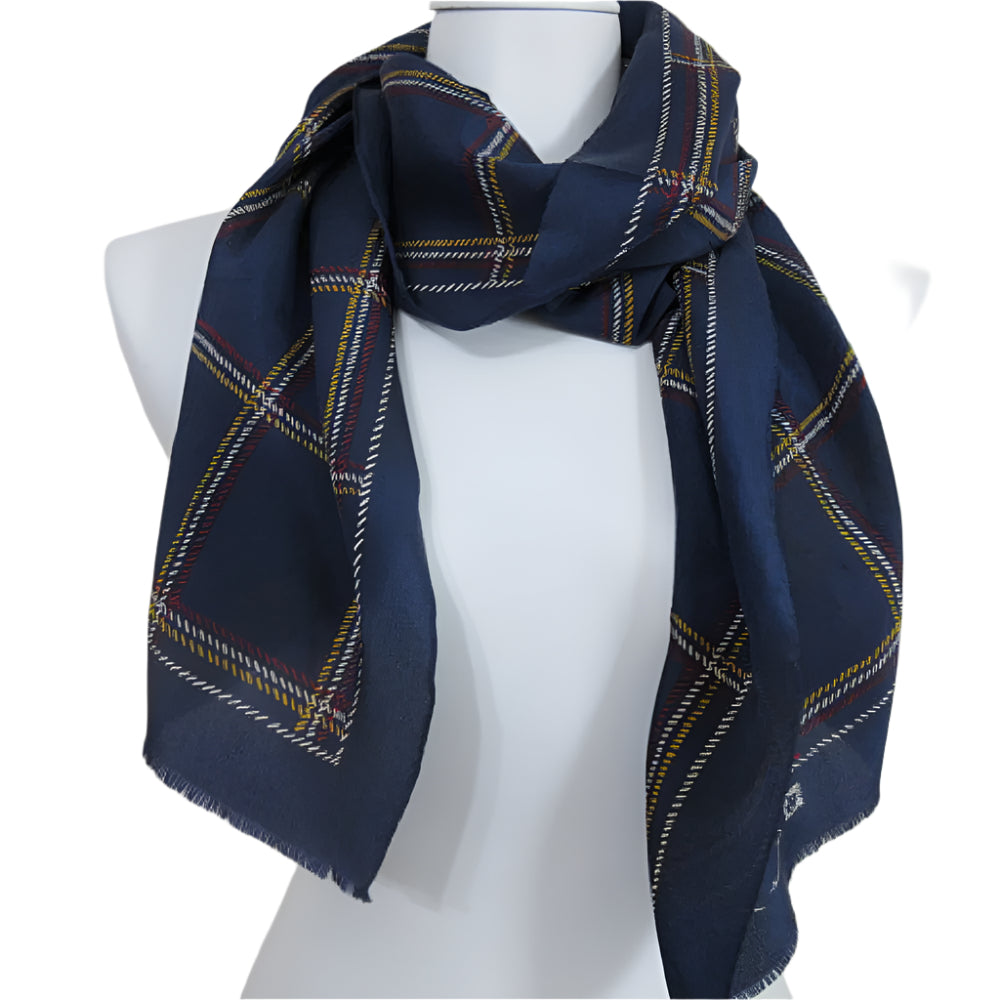 Anne Klein Geometric Silk Scarf - Long - 2796