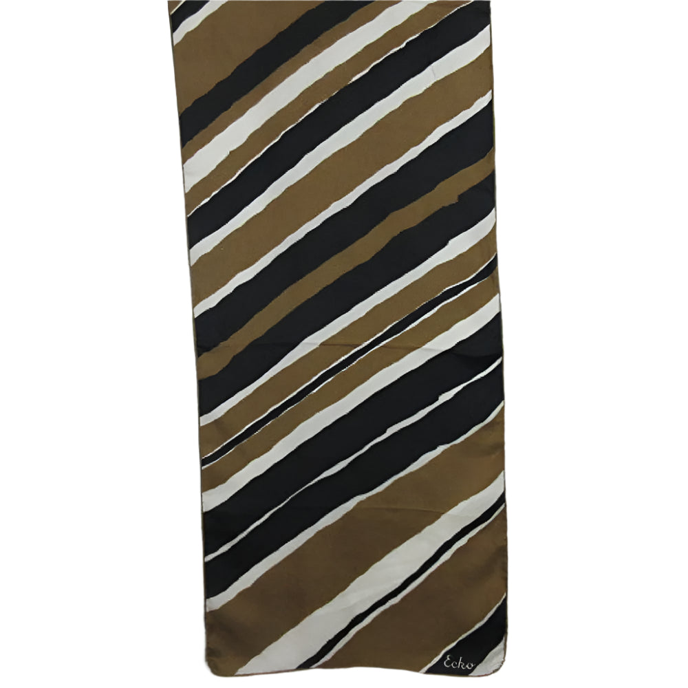 Echo Abstract Silk Scarf - Long 2802