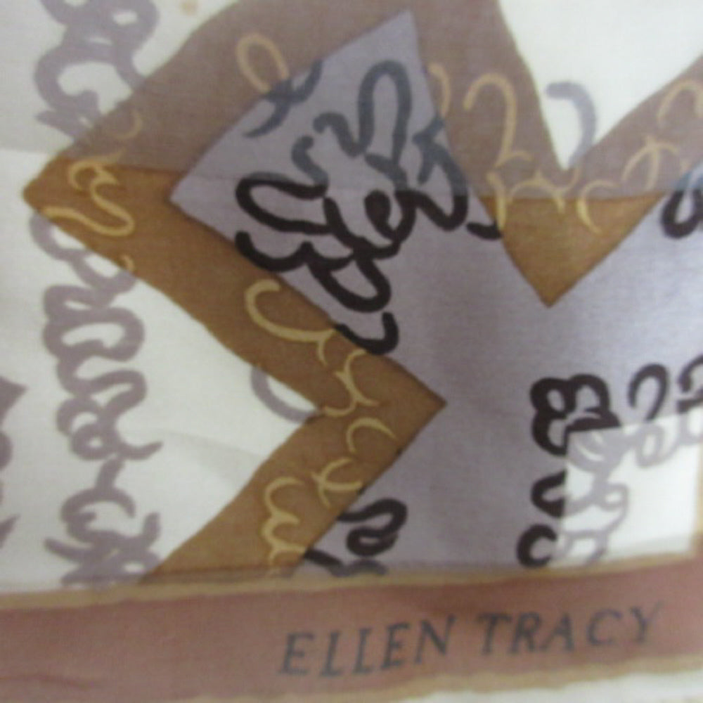 Ellen Tracy Art Abstract Silk Scarf - Square 2839