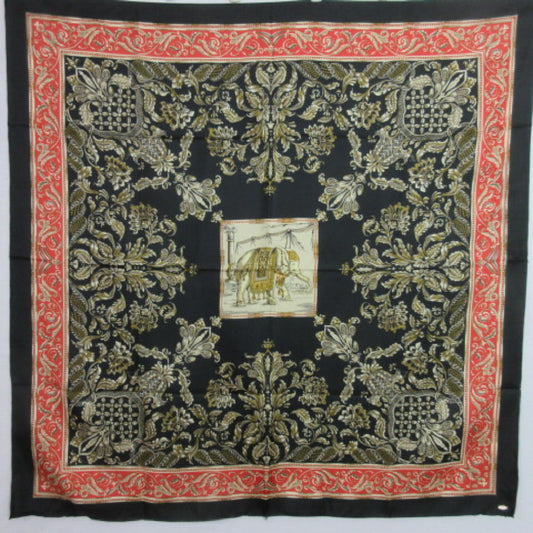 JIM THOMPSON Elephant Design Silk Scarf - Square - 2851