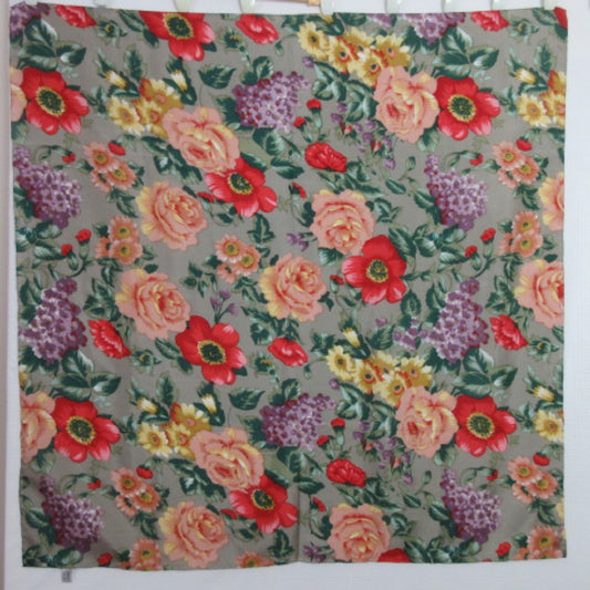 Fabulous Floral Design Silk Scarf - Square 2857