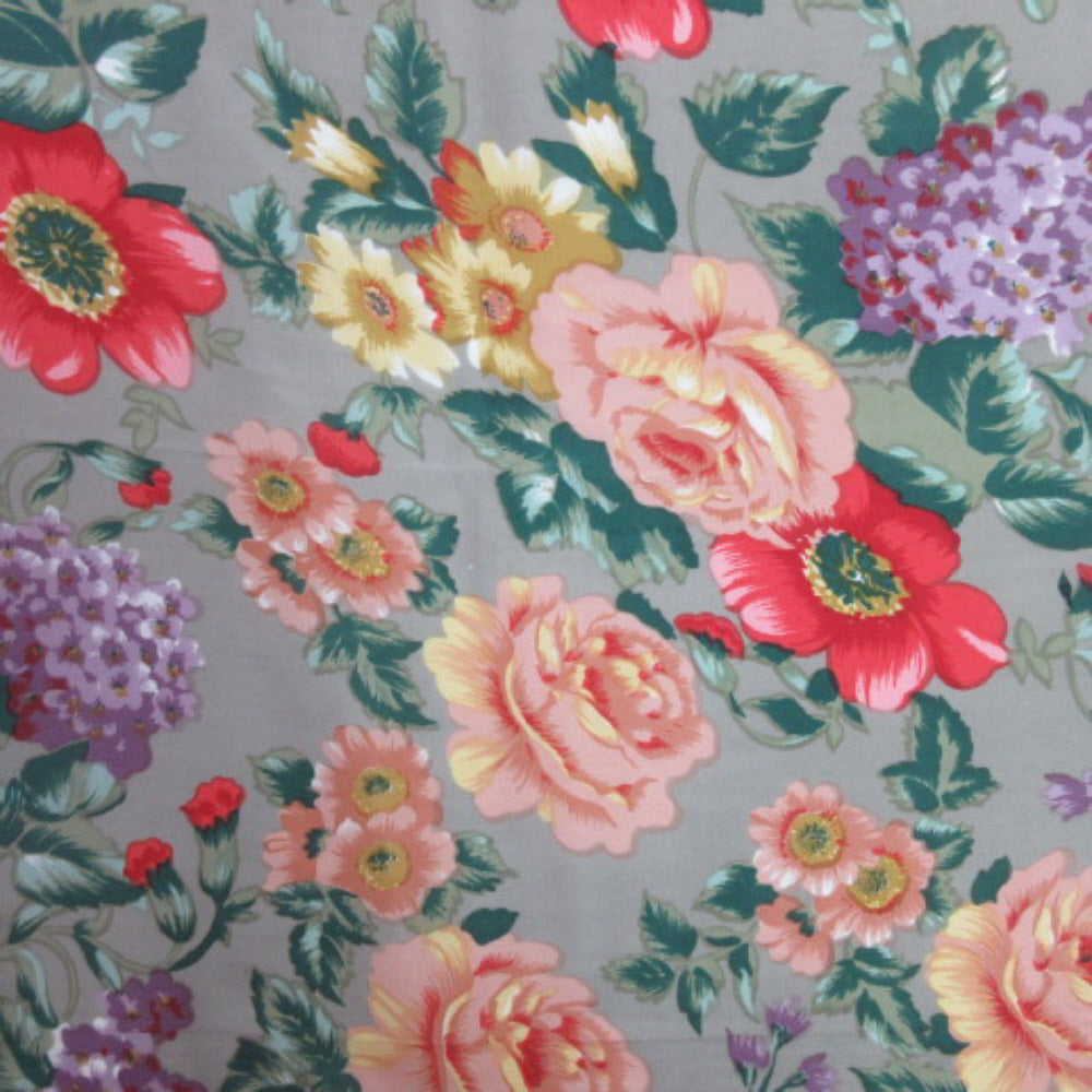 Fabulous Floral Design Silk Scarf - Square 2857