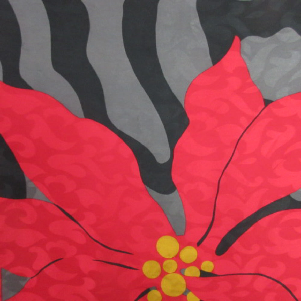 Maxim's de Paris Art Poinsettia Silk Scarf - Square - 2868