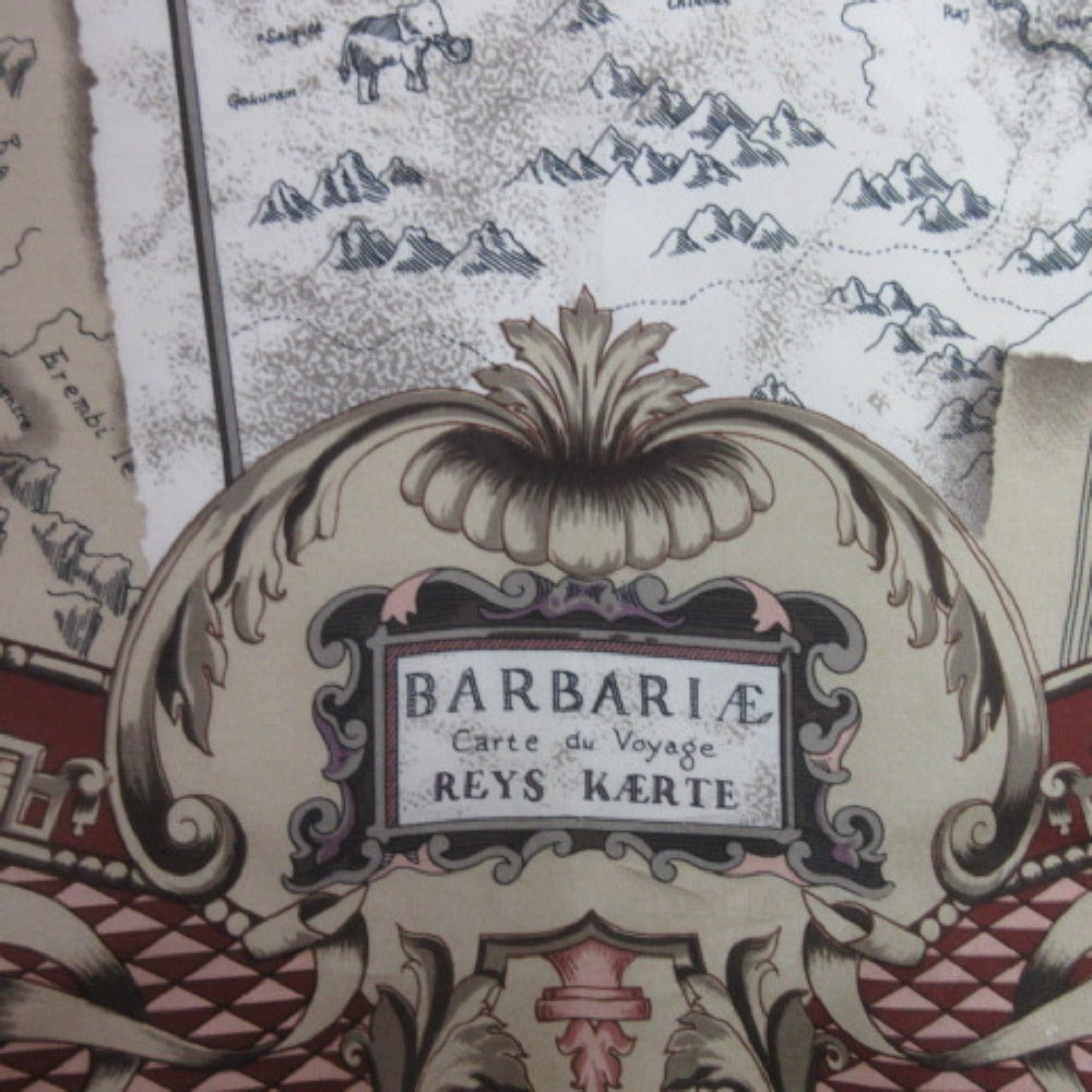 Ellen Tracy Designer Discover Map Silk Scarf - Square 2876