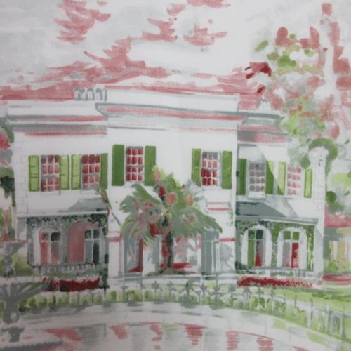 Mary Wood Beasley Art Painting Silk Scarf - Long 2898