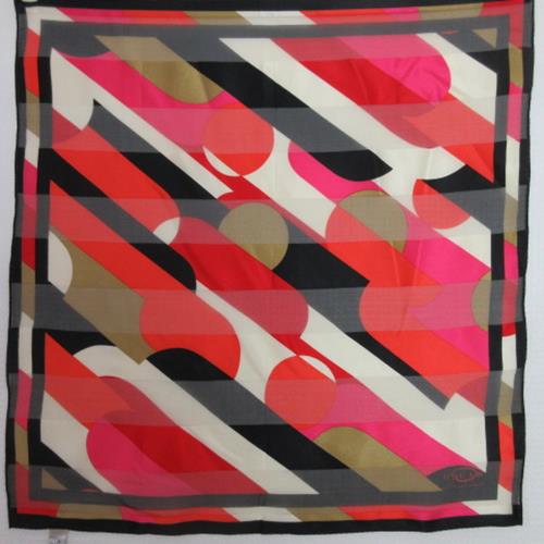 Oscar de la Renta Abstract Silk Scarf - 20" Square - 2924