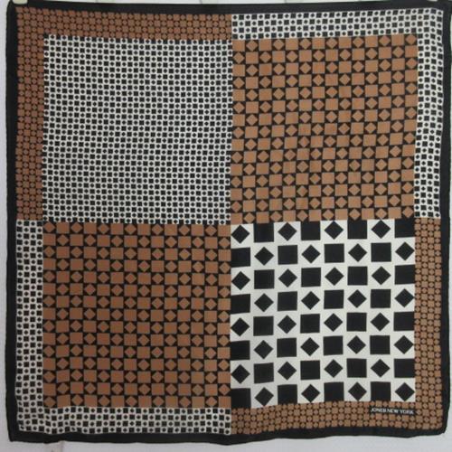 Jones New York Geometric Silk Scarf - 21" Square - 2930