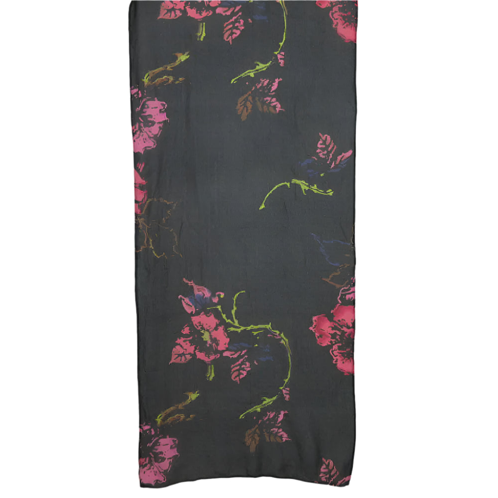Chico's Designer Floral Chiffon Silk Scarf - Long - 2933