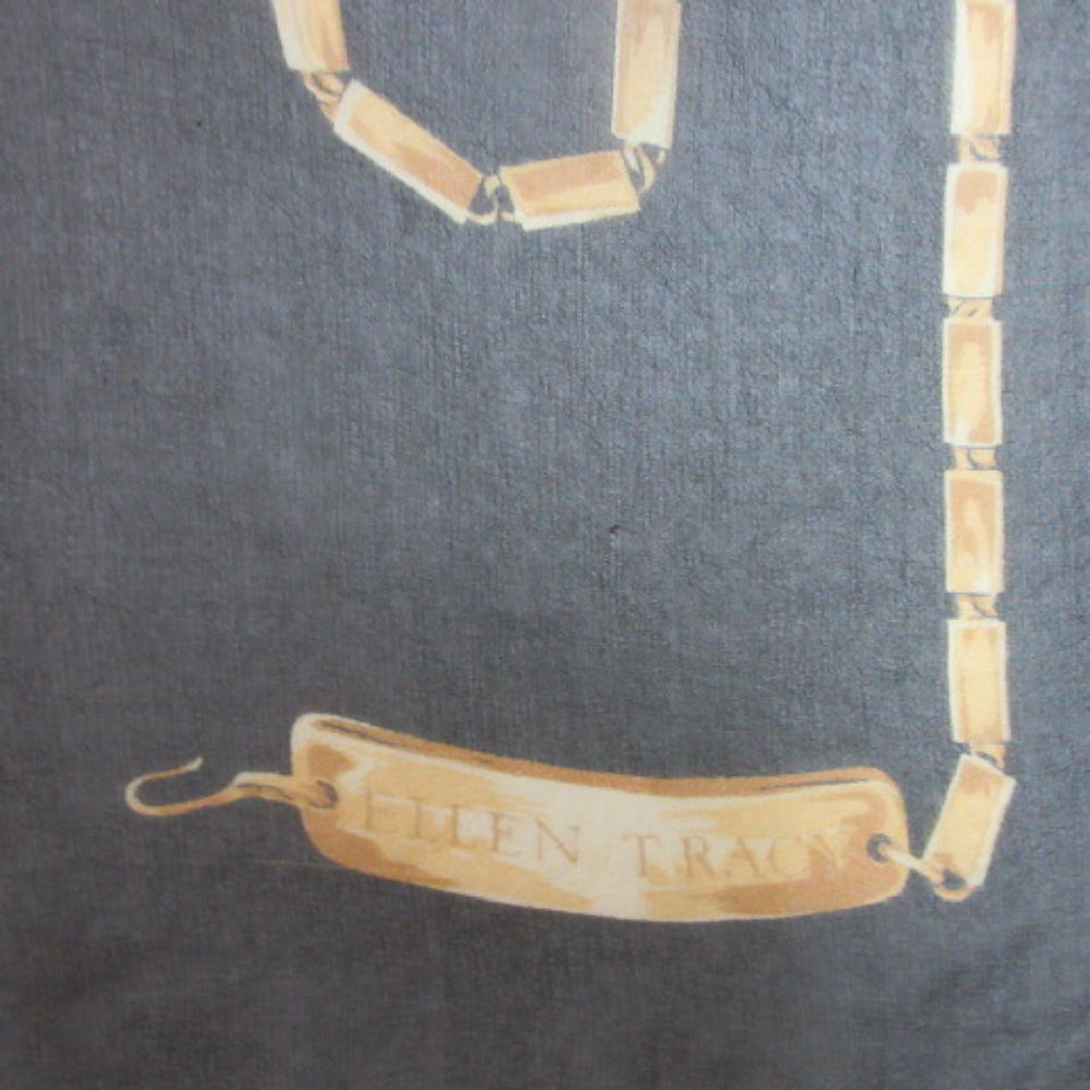 Ellen Tracy Chains Chiffon Silk Scarf - Long 2942