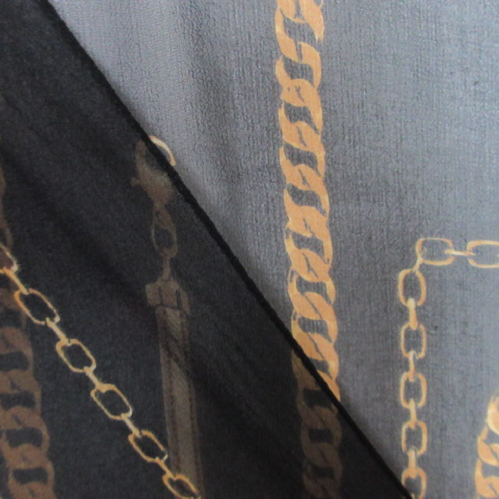 Ellen Tracy Chains Chiffon Silk Scarf - Long 2942