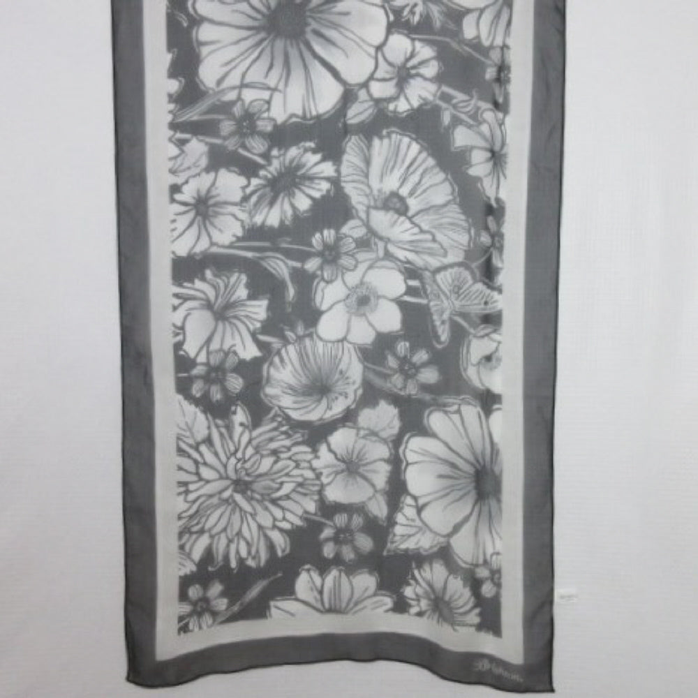 Brighton Floral Chiffon Silk Scarf - Long - 2953