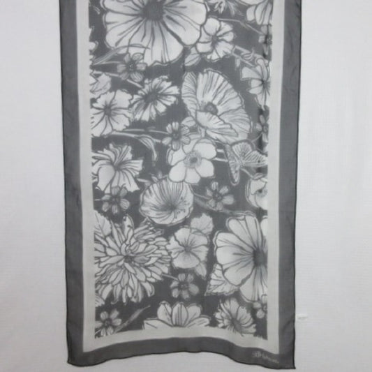 Brighton Floral Chiffon Silk Scarf - Long - 2953