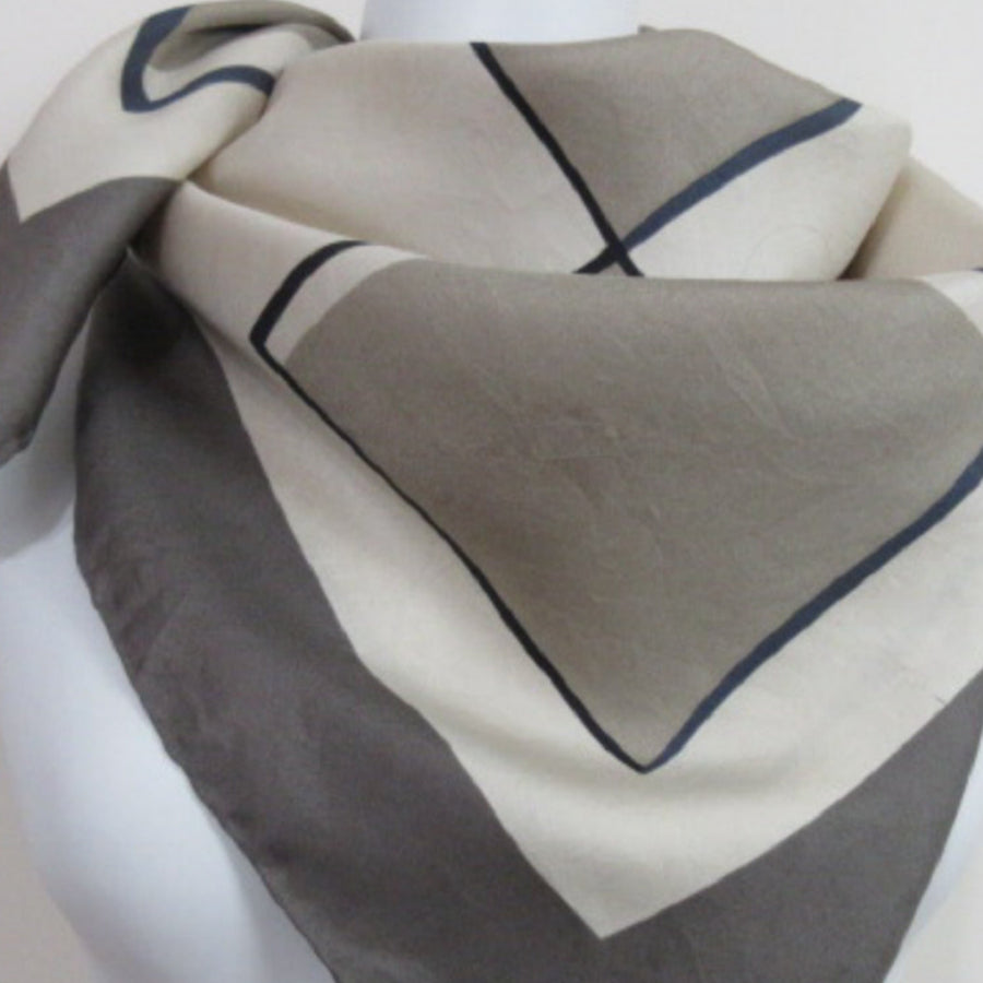Mantero Collection Geometric Silk Scarf - Square - 2997