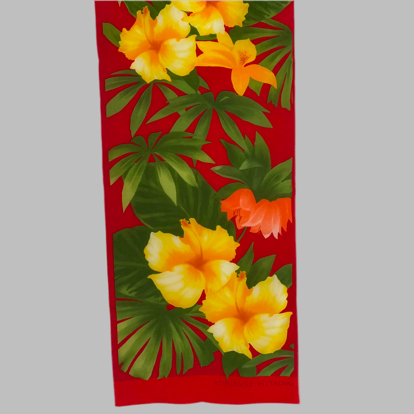 Adrienne Vittadini Floral Silk Scarf - Long - 5116