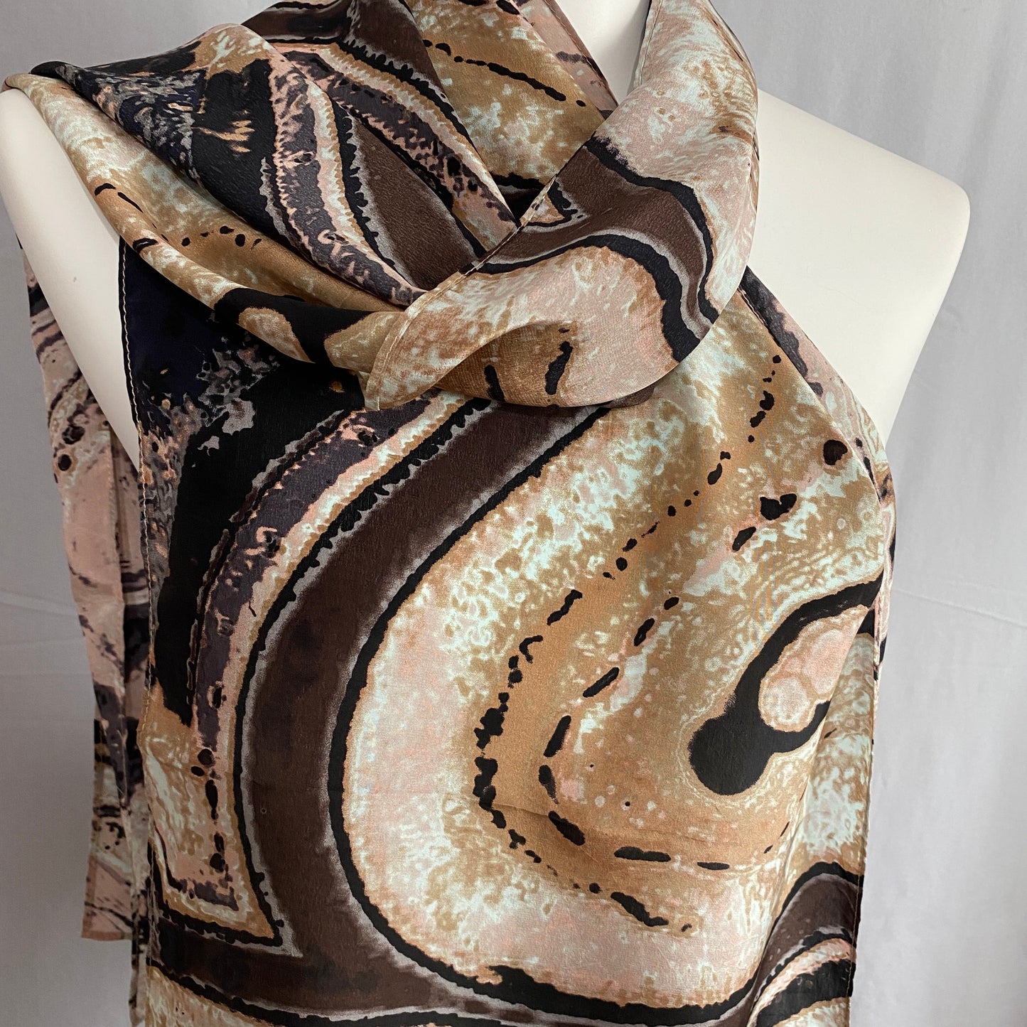 Cynthia Rowley Abstract Art Silk Scarf - Long - NWT - 4927