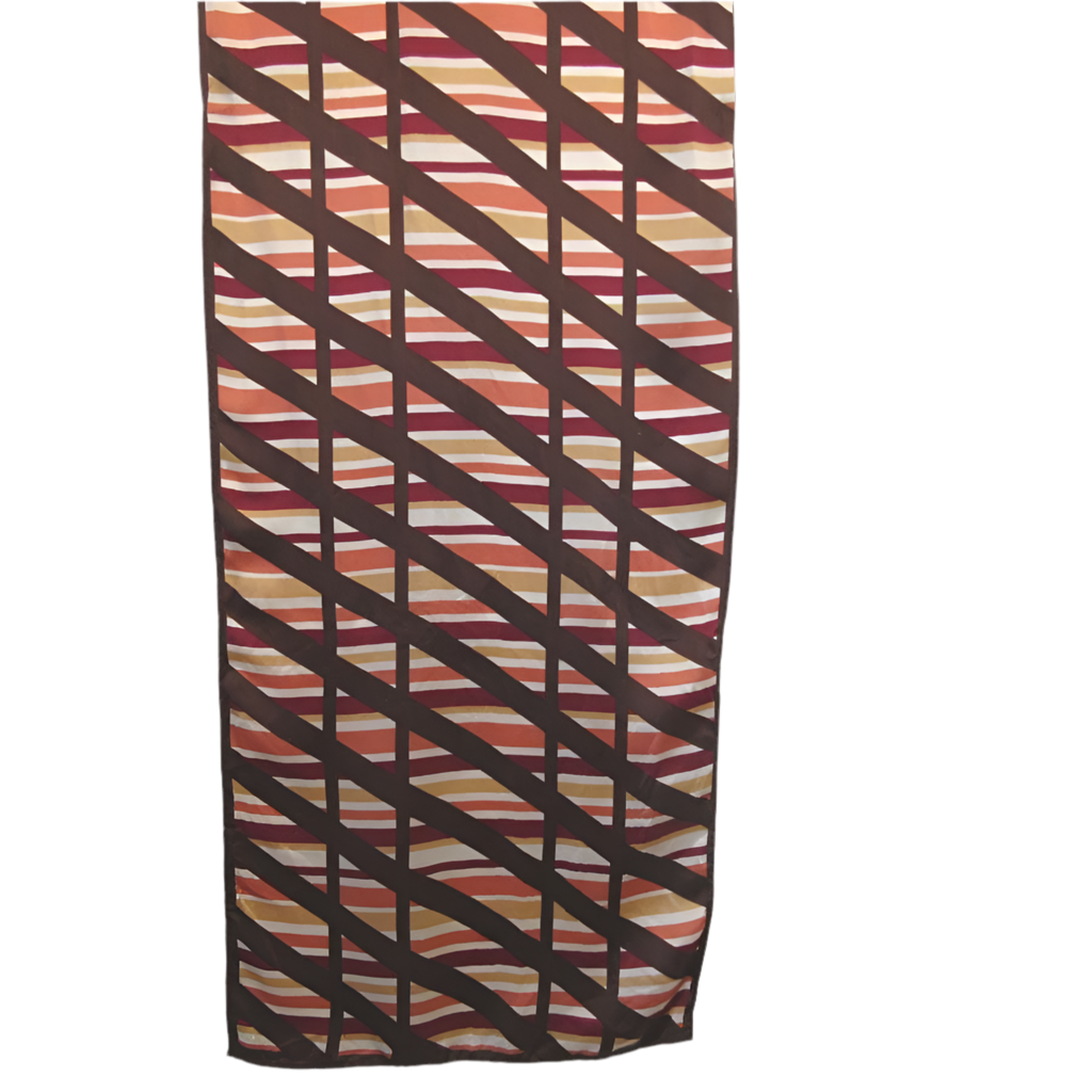 Abstract Silk Scarf - Long - 5345