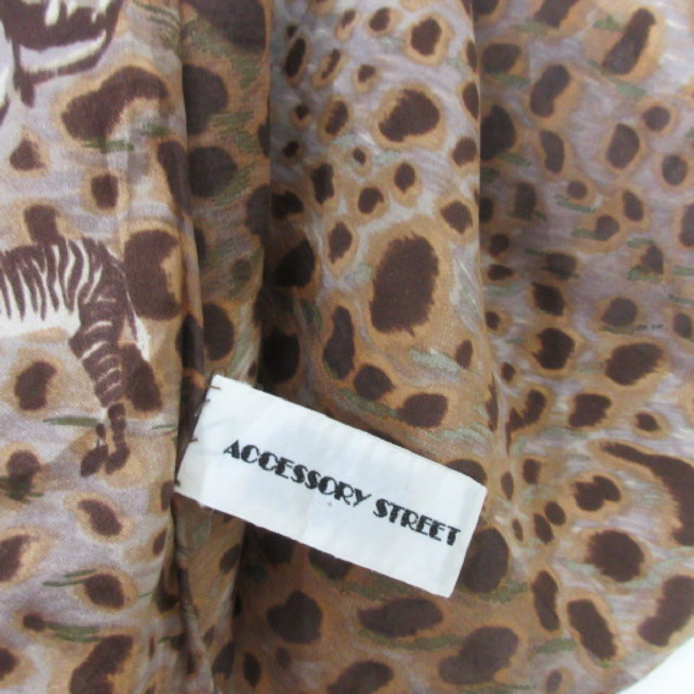 Accessory Street Animal Print Silk Scarf - Long - 3031