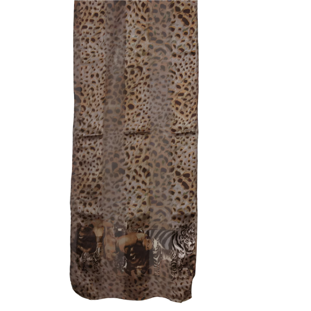 Accessory Street Animal Print Silk Scarf - Long - 3031