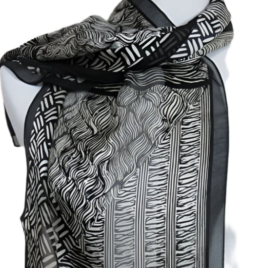 Adrienne Vittadini Silk Scarf - Long - 3033