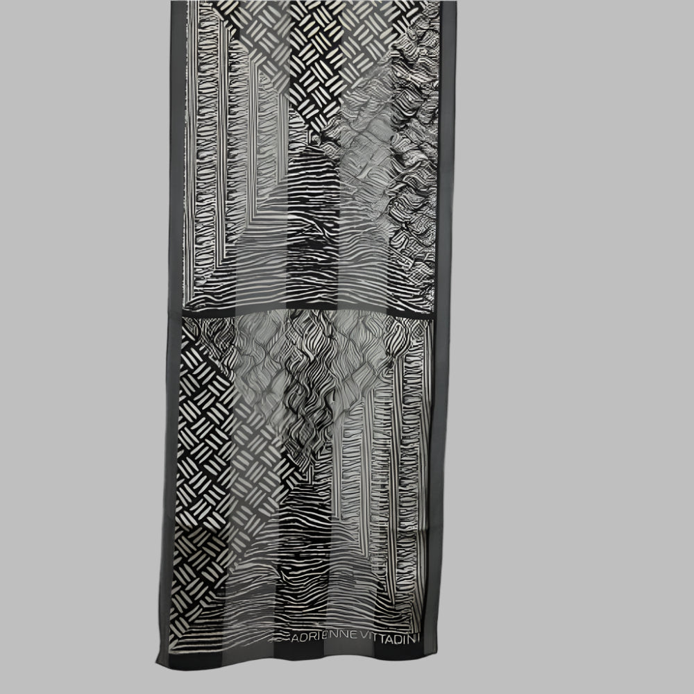 Adrienne Vittadini Silk Scarf - Long - 3033