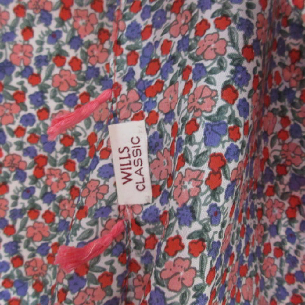 Wills Classic Floral Tassels Silk Scarf - Square 3062