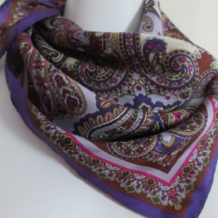 Lucky Brand Paisley Silk Scarf - Square - 3066